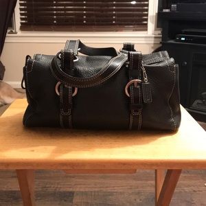 Coach black leather purse.